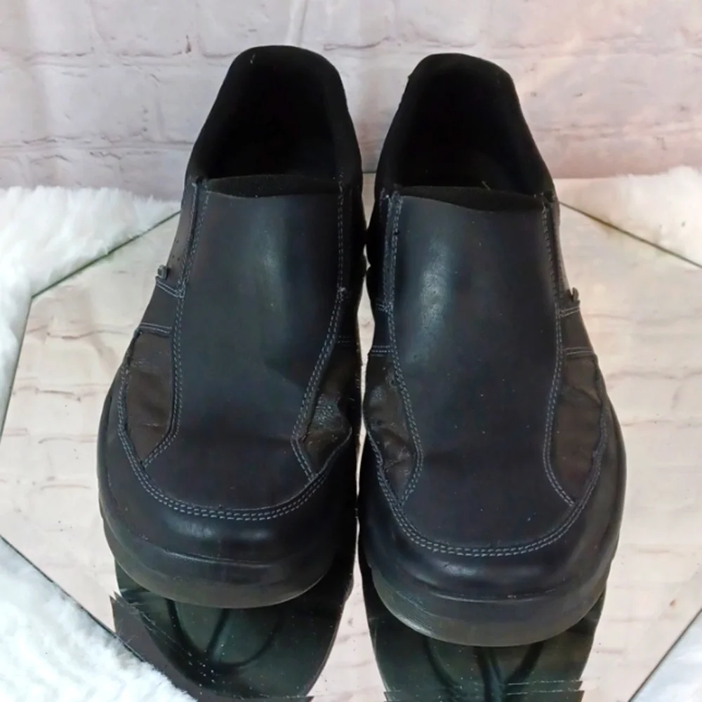 Rockport Men's Black Comfort Slip-on Memory Foam Shoes sz 9  M